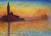 San Giorgio Maggiore at Dusk by Claude Monet — hand-painted landscape oil painting reproduction on canvas