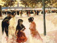 San Telmon Rantatie Sevillassa Pääsiäisviikon Aikana by Albert Edelfelt — hand-painted portrait oil painting reproduction on canvas