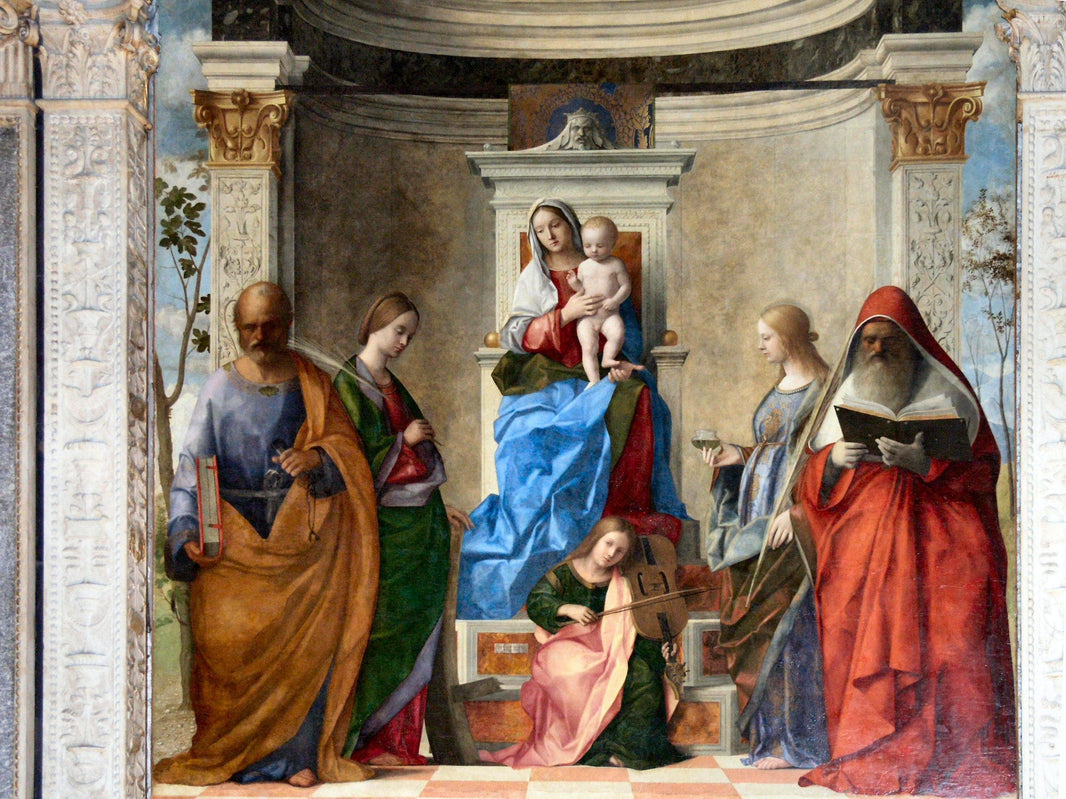 San Zaccaria Altarpiece by Giovanni Bellini — hand-painted cultural oil painting reproduction on canvas