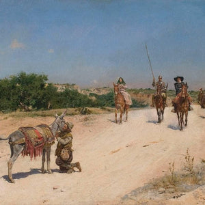 Sancho panza recovers his lost donkey