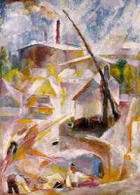 Sand Mine (Igal) by Vilmos Aba-Novak — hand-painted abstract oil painting reproduction on canvas