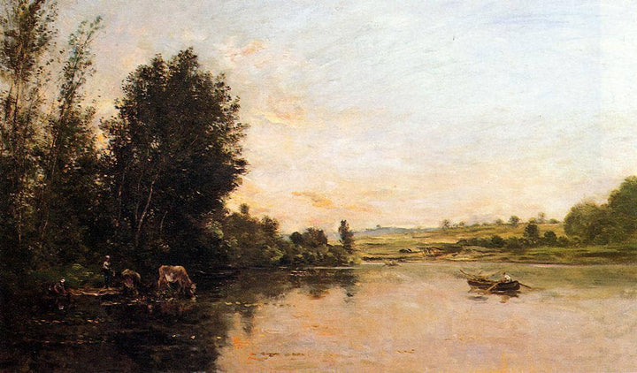 Sand Quarries near Valmondois by Charles-Francois Daubigny — hand-painted animal oil painting reproduction on canvas