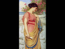 Sappho by John William Godward — male oil painting wall art, Neoclassicism
