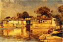 Sarkeh, Ahmedabad, Indi by Edwin Lord Weeks — hand-painted architectural oil painting reproduction on canvas