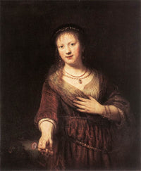 Saskia with a Red Flower