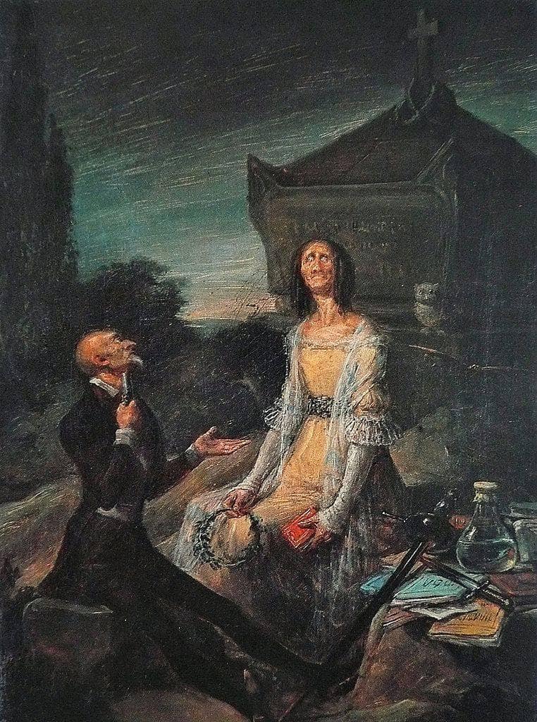 Satire of Suicide from Love by Leonardo Alenza — hand-painted cultural oil painting reproduction on canvas