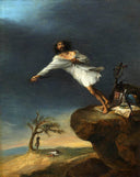 Satire of the Romantic Suicide by Leonardo Alenza — surrealism oil painting wall art, Romanticism