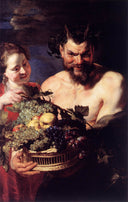 Satyr and Girl by Peter Paul Rubens — life oil painting wall art, Baroque