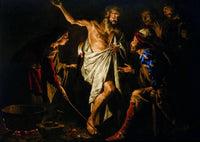 Saul and the Witch of Endor by Matthias Stom — hand-painted cultural oil painting reproduction on canvas