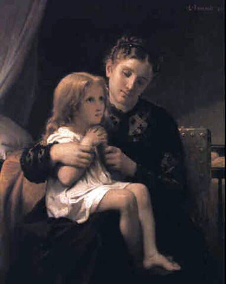 Saying her prayers by Léon Bazile Perrault, hand-painted portrait oil painting reproduction on canvas