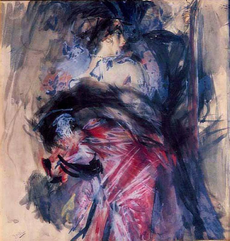 Scena Galante by Giovanni Boldini — hand-painted abstract oil painting reproduction on canvas