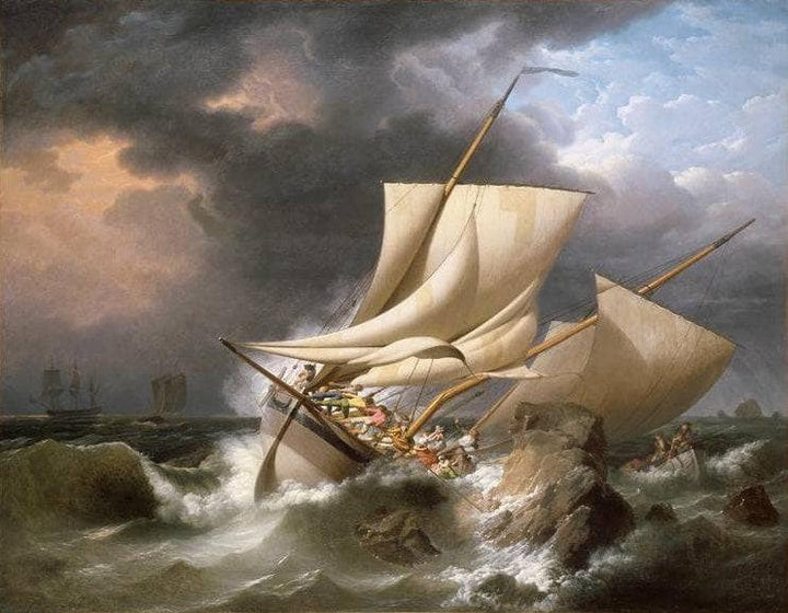 Scène De Naufrage by Louis-Philippe Crépin — hand-painted seascapes oil painting reproduction on canvas