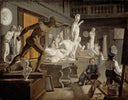 Scene from the Academy in Copenhagen by Knud Baade — hand-painted cultural oil painting reproduction on canvas
