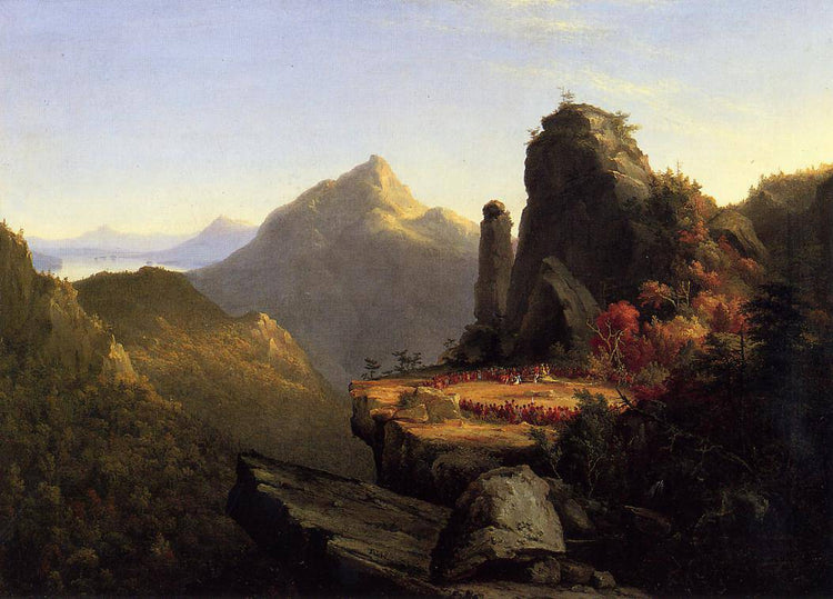 Scene from The Last of the Mohicans Cora Kneeling at the Feet of Tanemund - Thomas Cole