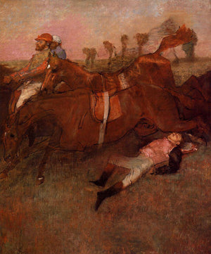 Scene from the Steeplechase - the Fallen Jockey - Edgar Degas