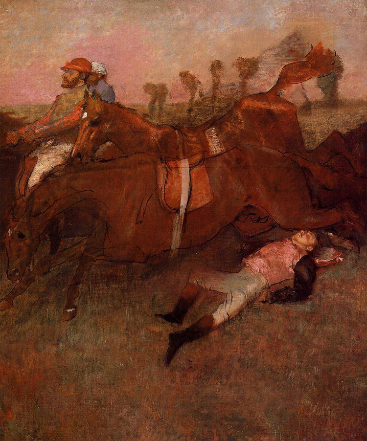 Scene from the Steeplechase - the Fallen Jockey - Edgar Degas