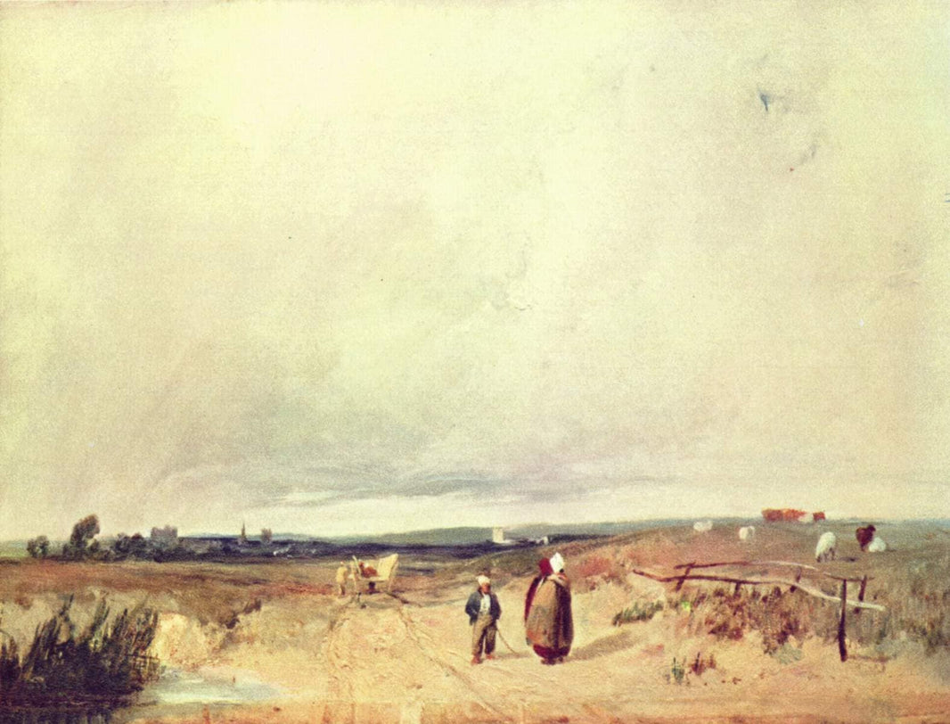 Scene in Normandy by Richard Parkes Bonington — hand-painted landscape oil painting reproduction on canvas