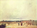 Scene in Normandy by Richard Parkes Bonington — rural oil painting wall art, Romanticism