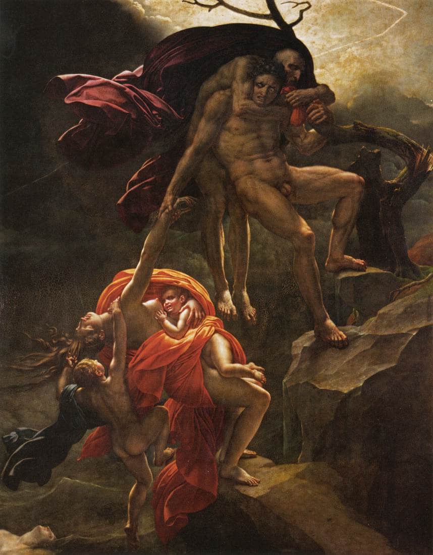 Scene of the Flood by Anne-Louis Girodet — hand-painted cultural oil painting reproduction on canvas