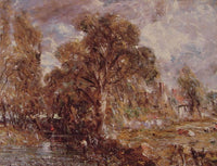 Scene on a River 2 by John Constable — hand-painted botanical oil painting reproduction on canvas
