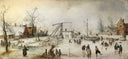 Scene on the Ice by Hendrick Avercamp, winter oil painting wall art, Baroque