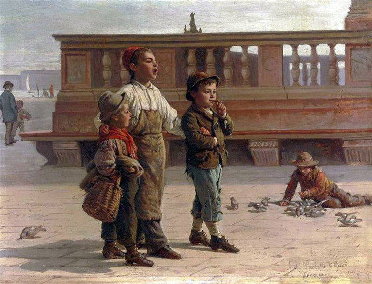 Scene with children - Antonio Paoletti