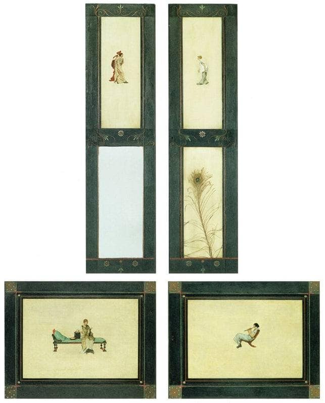 Panels from Alma-Tadema's Cupboard by Sir Lawrence Alma-Tadema — hand-painted still oil painting reproduction on canvas