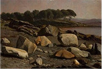 Beach party by Knud Baade — hand-painted landscape oil painting reproduction on canvas