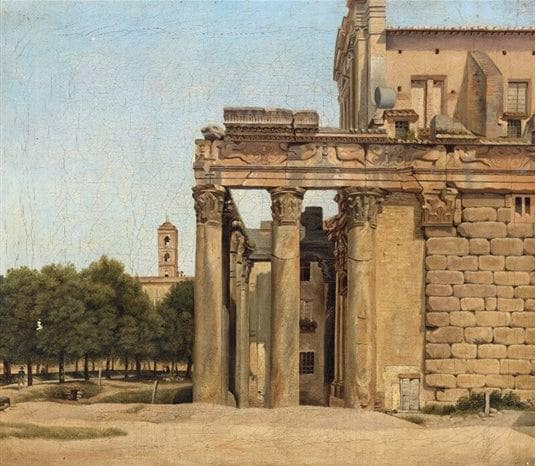 Part of the Via Sacra by Christoffer Wilhelm Eckersberg — hand-painted architectural oil painting reproduction on canvas