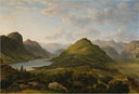 Leathe's water, Skiddaw and saddleback in distance by John Glover — valley oil painting wall art, Romanticism