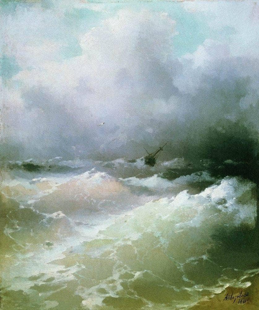 Sea by Ivan Aivazovsky — hand-painted landscape oil painting reproduction on canvas