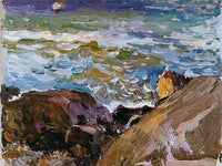 Sea at Ibiza by Joaquín Sorolla — hand-painted landscape oil painting reproduction on canvas