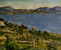Sea at L'Estaque by Paul Cezanne — hand-painted landscape oil painting reproduction on canvas