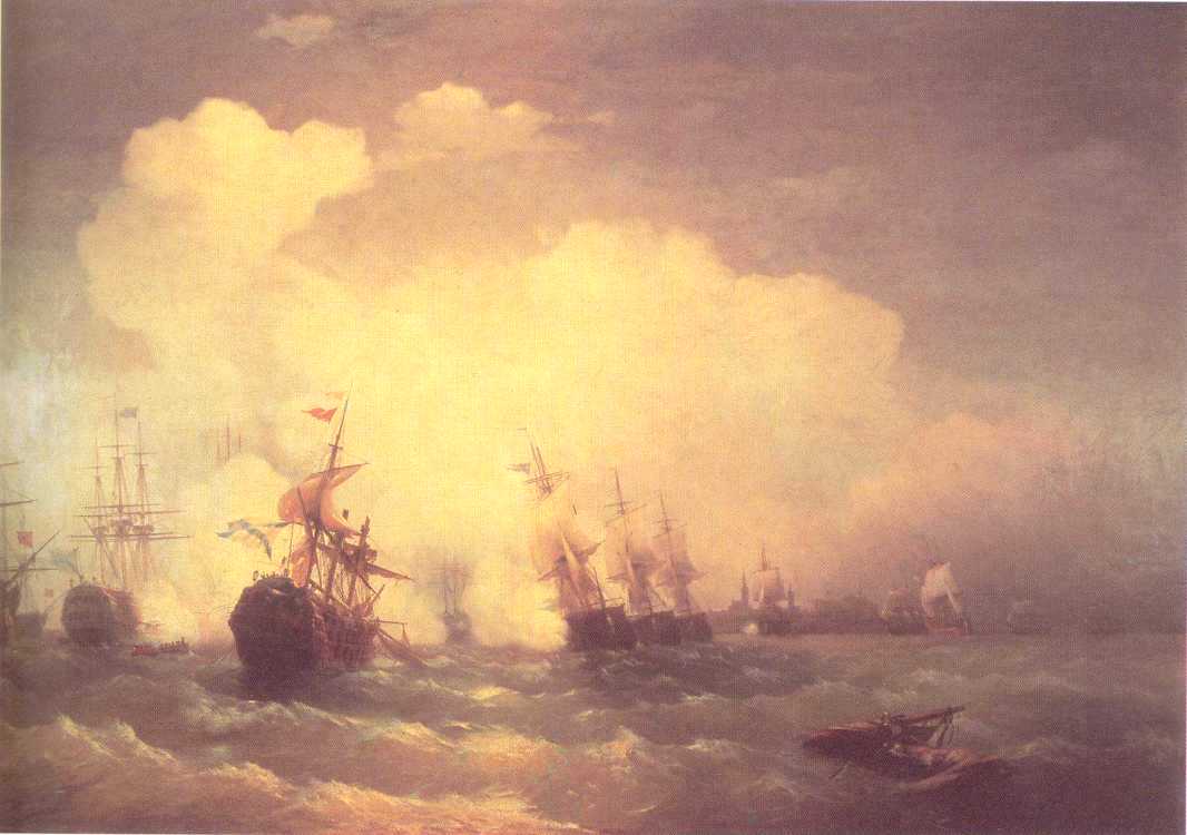 Sea battle near Revel - Ivan Aivazovsky