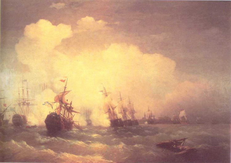 Sea battle near Revel - Ivan Aivazovsky