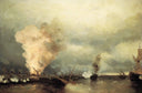 Sea battle near Vyborg by Ivan Aivazovsky — ships oil painting wall art, Romanticism