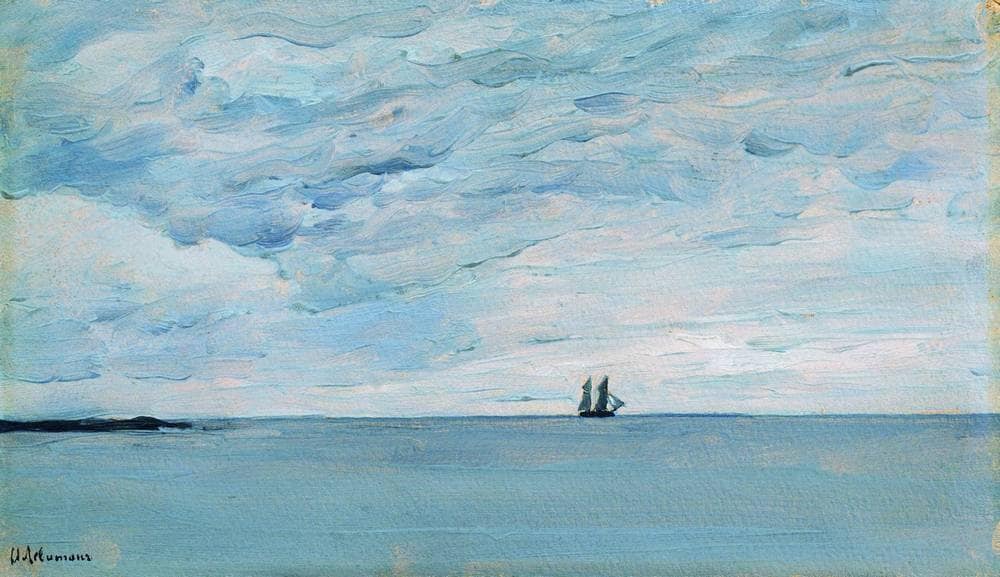 Sea by the coasts of Finland by Isaac Levitan — hand-painted landscape oil painting reproduction on canvas
