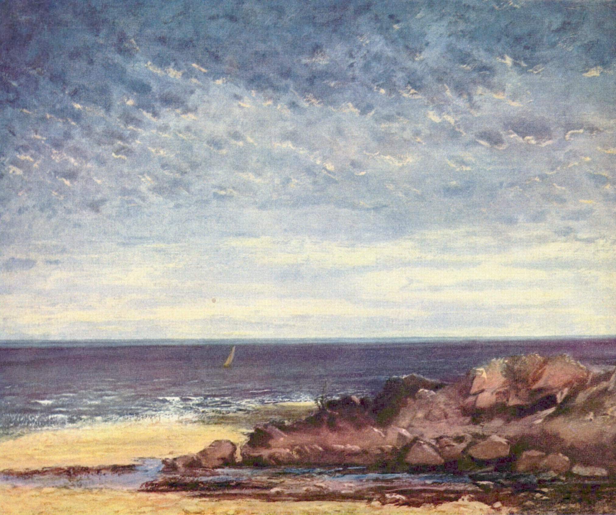 Sea Coast in Normandy - Gustave Courbet