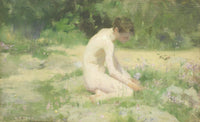 Sea-pinks by Henry Scott Tuke — hand-painted eco oil painting reproduction on canvas