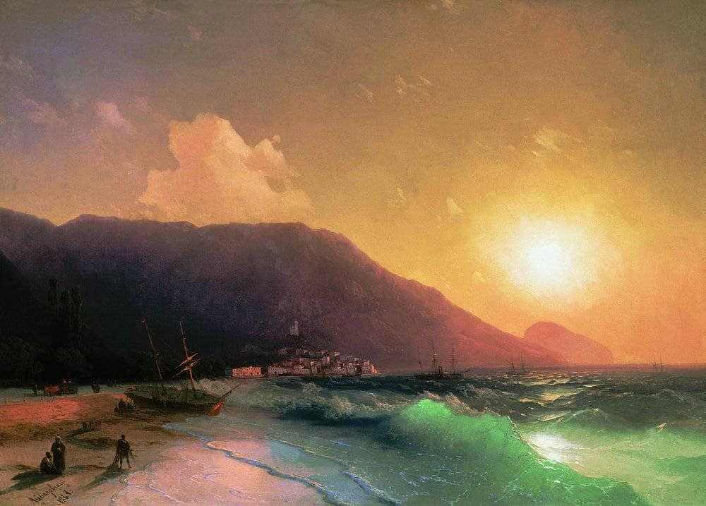 Sea view by Ivan Aivazovsky — hand-painted eco oil painting reproduction on canvas