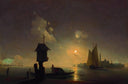 Sea view with chapel by Ivan Aivazovsky — ships oil painting wall art, Romanticism