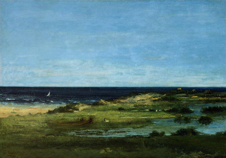 Seacoast (Souvenir of Les Cabanes) - Gustave Courbet