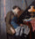 Seamstress in dining room