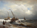 Seascape by Andreas Achenbach — ships oil painting wall art, Romanticism