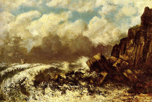 Seascape at Etretat - Gustave Courbet