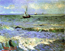Seascape at Saintes-Maries by Vincent van Gogh — hand-painted landscape oil painting reproduction on canvas