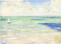Seascape, Regatta at Villers by Gustave Caillebotte — hand-painted landscape oil painting reproduction on canvas