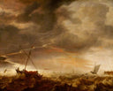 Seascape. Storm at Sea by Simon de Vlieger — seascapes oil painting wall art, Baroque
