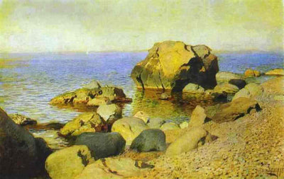 Seashore in Crimea in study