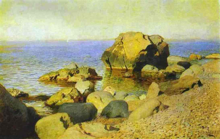 Seashore in Crimea by Isaac Levitan — hand-painted architectural oil painting reproduction on canvas